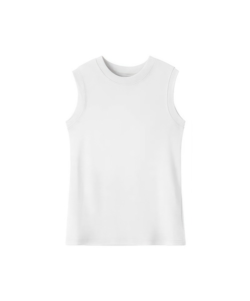 Carpe Diem(カルペディエム)の「ネック切り替え ノースリーブTシャツ(タンクトップ・レディース・ホワイト/ブラック/ブラウン・FREE)」の12枚目の写真
