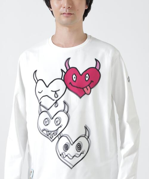TRIPPY ART（トリッピーアート）の「TRIPPY ART（トリッピーアート）ONI HERTS 3D L/S TEE（Tシャツ/カットソー・メンズ・ホワイト・S/L/M/XL）」の7枚目の写真