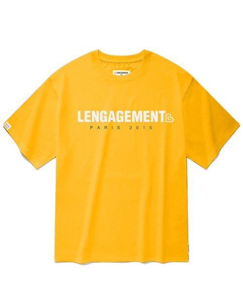 LENGAGEMENT（ランガージュマン）の「オーバーサイズストーリーロゴ半袖Tシャツ[イエロー]（Tシャツ/カットソー・レディース・その他・100/105）」の2枚目の写真