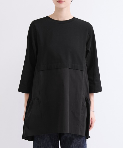 le cercle ADAM ET ROPE'(ルセルクルアダムエロペ)の「ドッキングティアードトップス(Tシャツ/カットソー・レディース・ホワイト/ブラック/ピンク系その他2・FREE)」の14枚目の写真