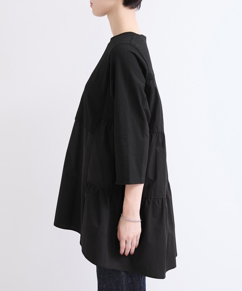 le cercle ADAM ET ROPE'(ルセルクルアダムエロペ)の「ドッキングティアードトップス(Tシャツ/カットソー・レディース・ホワイト/ブラック/ピンク系その他2・FREE)」の15枚目の写真