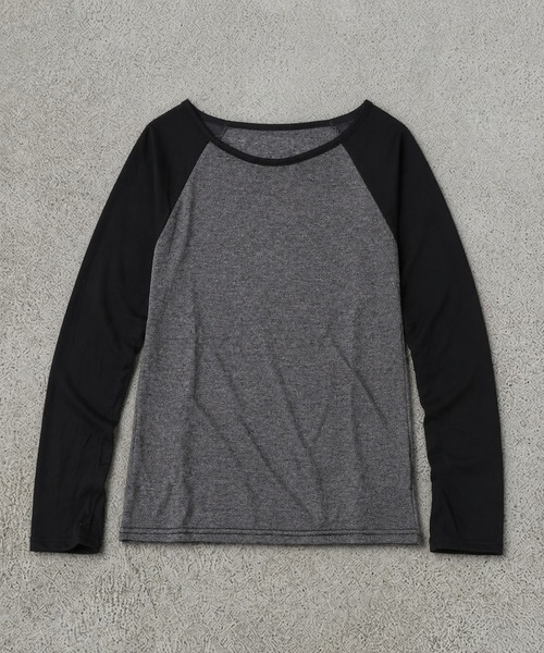 SPINNS(スピンズ)の「ラグラン長袖カットソー/シアーカットソー/韓国ガーリー(Tシャツ/カットソー・レディース・ターコイズブルー/ブラック/ミント・ONESIZE)」の13枚目の写真