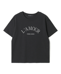 レディース LA MOUR レタリングTシャツ (ブラック) (HC5STA3)