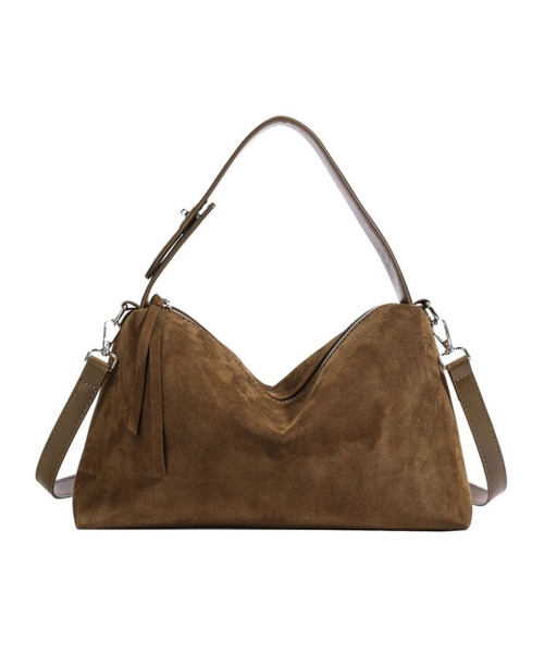 yuue' ( wear )(ユーイ)の「大容量2WAYスウェードショルダーバッグ(ショルダーバッグ・レディース・ブラック/ダークブラウン/ブラウン・FREE)」の11枚目の写真