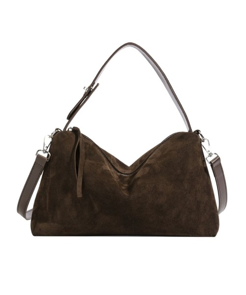 yuue' ( wear )(ユーイ)の「大容量2WAYスウェードショルダーバッグ(ショルダーバッグ・レディース・ブラック/ダークブラウン/ブラウン・FREE)」の10枚目の写真