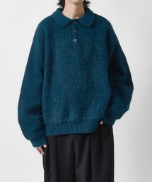 【Neucon】FINE SOFT SHAGGY KNIT POLO / ファインソフトシャギーニットポロシャツ