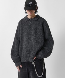 【Neucon】FINE SOFT SHAGGY KNIT POLO / ファインソフトシャギーニットポロシャツ