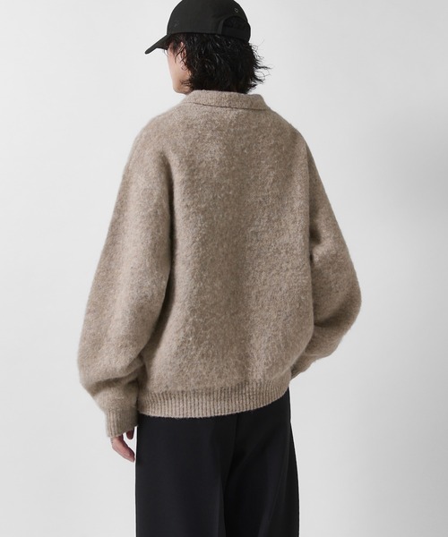 Lui's(ルイス)の「【Neucon】FINE SOFT SHAGGY KNIT POLO / ファインソフトシャギーニットポロシャツ(ニット/セーター・メンズ・チャコールグレー/グレイッシュベージュ/ダークブルー/ブラック・1/2)」の17枚目の写真
