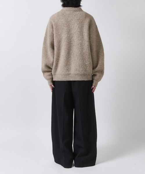 Lui's(ルイス)の「【Neucon】FINE SOFT SHAGGY KNIT POLO / ファインソフトシャギーニットポロシャツ(ニット/セーター・メンズ・チャコールグレー/グレイッシュベージュ/ダークブルー/ブラック・1/2)」の22枚目の写真