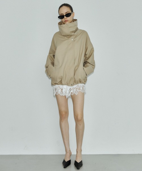 JOSE MOON(ジョゼムーン)の「COTTON 2WAY BLOUSON/コットン2WAYブルゾン(その他アウター・レディース・ベージュ/ブラック・38/36)」の14枚目の写真