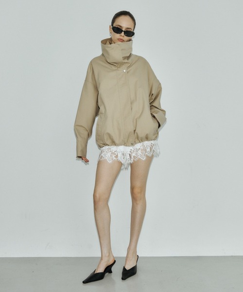 JOSE MOON(ジョゼムーン)の「COTTON 2WAY BLOUSON/コットン2WAYブルゾン(その他アウター・レディース・ベージュ/ブラック・38/36)」の15枚目の写真