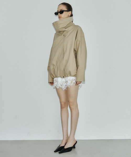 JOSE MOON(ジョゼムーン)の「COTTON 2WAY BLOUSON/コットン2WAYブルゾン(その他アウター・レディース・ベージュ/ブラック・38/36)」の11枚目の写真