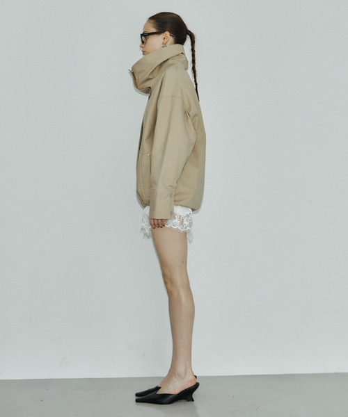 JOSE MOON(ジョゼムーン)の「COTTON 2WAY BLOUSON/コットン2WAYブルゾン(その他アウター・レディース・ベージュ/ブラック・38/36)」の12枚目の写真