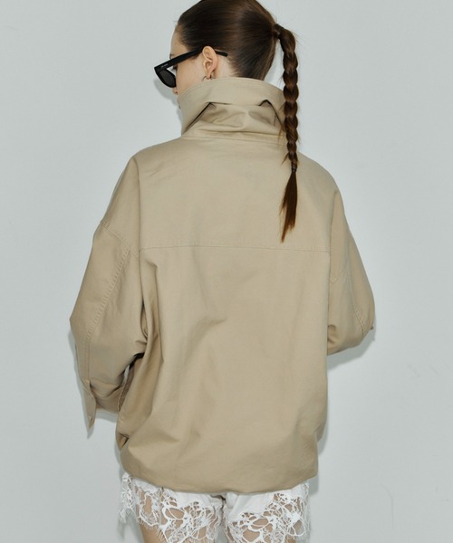 JOSE MOON(ジョゼムーン)の「COTTON 2WAY BLOUSON/コットン2WAYブルゾン(その他アウター・レディース・ベージュ/ブラック・38/36)」の6枚目の写真