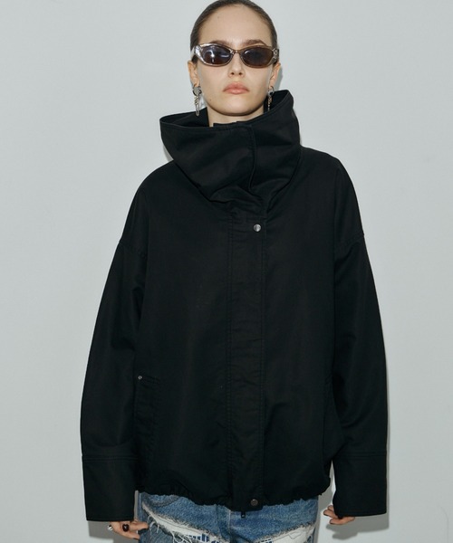 JOSE MOON(ジョゼムーン)の「COTTON 2WAY BLOUSON/コットン2WAYブルゾン(その他アウター・レディース・ベージュ/ブラック・38/36)」の19枚目の写真