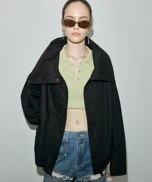 JOSE MOON(ジョゼムーン)の「COTTON 2WAY BLOUSON/コットン2WAYブルゾン(その他アウター・レディース・ベージュ/ブラック・38/36)」の21枚目の写真