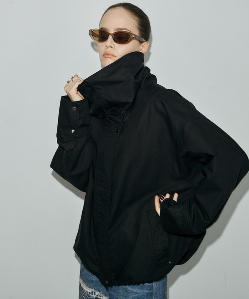 JOSE MOON(ジョゼムーン)の「COTTON 2WAY BLOUSON/コットン2WAYブルゾン(その他アウター・レディース・ベージュ/ブラック・38/36)」の20枚目の写真