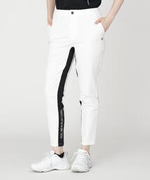 【PING APPAREL】全方向ストレッチ二重織 フィット&ストレッチ配色テーパードパンツ (LADIES)