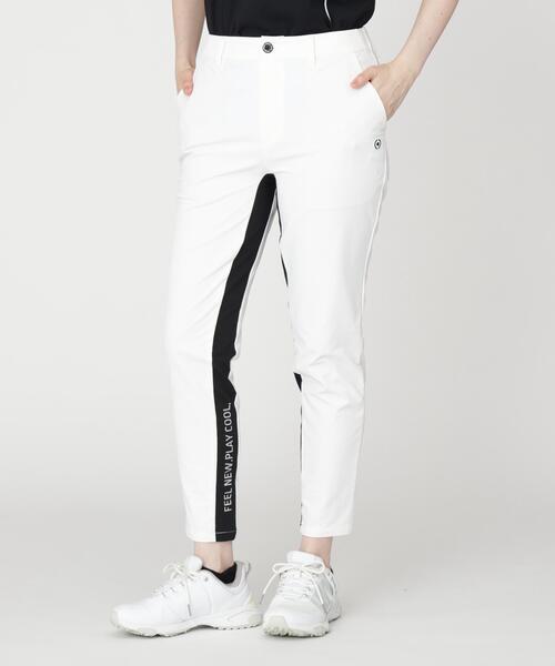 PING(ピン)の「【PING APPAREL】全方向ストレッチ二重織 フィット&ストレッチ配色テーパードパンツ (LADIES)(その他パンツ・レディース・ホワイト/ブラック/グレー・L/LL/S/M)」の2枚目の写真