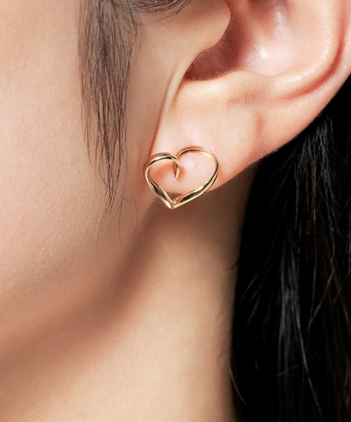 セール】K10 ハート ピアス（S）（ピアス（両耳用））｜Jewel closet