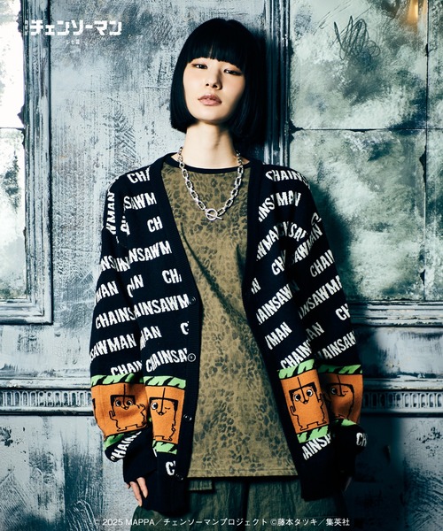 glamb（グラム）の「Pochita Cardigan / ポチタ カーディガン（カーディガン/ボレロ・メンズ・ブラック/ホワイト・XL/L/M）」の5枚目の写真