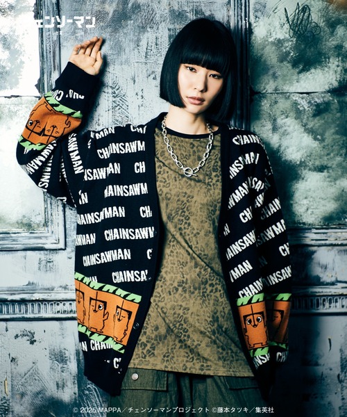 glamb（グラム）の「Pochita Cardigan / ポチタ カーディガン（カーディガン/ボレロ・メンズ・ブラック/ホワイト・XL/L/M）」の6枚目の写真