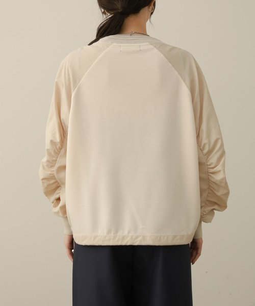 Bou Jeloud(ブージュルード)の「異素材コンビロゴ刺しゅうプルオーバー(Tシャツ/カットソー・レディース・オフホワイト/ブラック・FREE)」の21枚目の写真