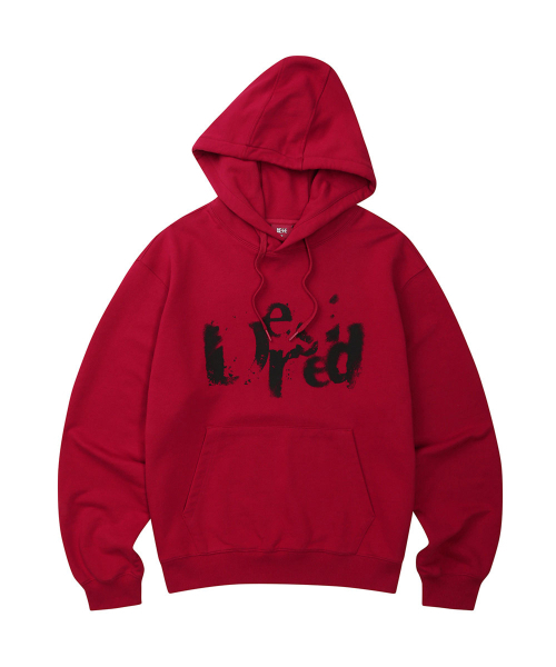 DESIRED(デシレッド)の「PEID テキストフードTシャツ-FESK5104B07(パーカー・レディース・レッド・MEDIUM/LARGE/X-LARGE)」の2枚目の写真