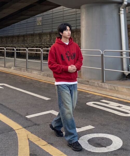 DESIRED(デシレッド)の「PEID テキストフードTシャツ-FESK5104B07(パーカー・レディース・レッド・MEDIUM/LARGE/X-LARGE)」の4枚目の写真