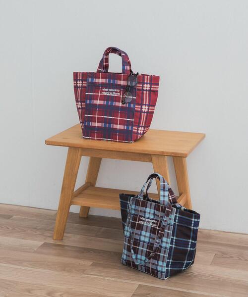 URBAN RESEARCH DOORS（アーバンリサーチドアーズ）の「『別注』beej×DOORS　チェックトートバッグ（トートバッグ・レディース・ブラウン系その他/レッド系その他・ONE）」の10枚目の写真