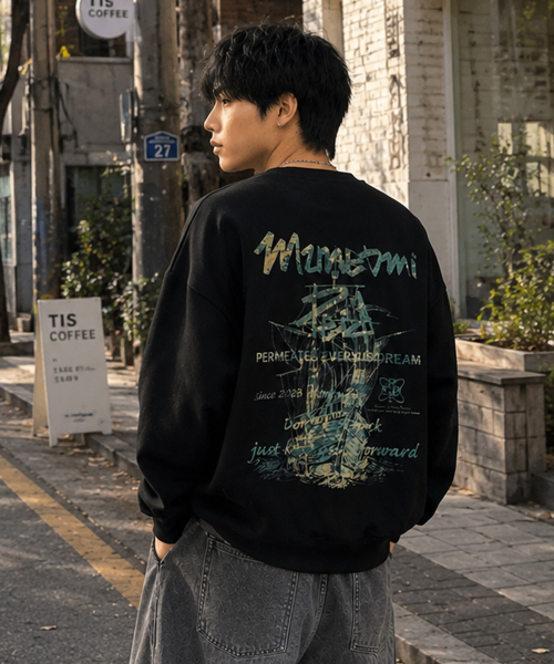 PEID(ペイド)の「PD ボヤジ スウェット 2カラー(スウェット・レディース・ブラック/グレー・1/5/4/3/2)」の3枚目の写真