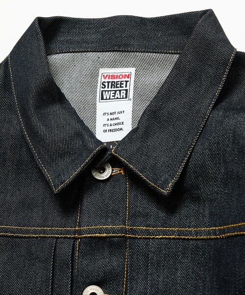 VISION STREET WEAR(ヴィジョンストリートウェア)の「VISION STREET WEAR/ヴィジョンストリートウェアー 限定展開 Rigid Denim JKT / リジットデニムジャケット(デニムジャケット・メンズ・ブラック/インディゴブルー・X-LARGE/LARGE/MEDIUM)」の5枚目の写真