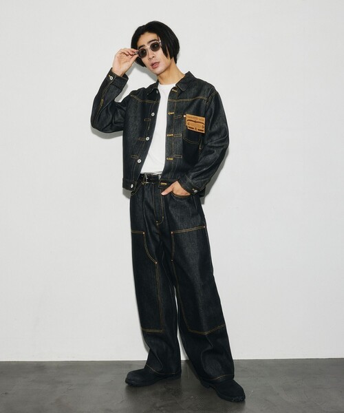 VISION STREET WEAR(ヴィジョンストリートウェア)の「VISION STREET WEAR/ヴィジョンストリートウェアー 限定展開 Rigid Denim JKT / リジットデニムジャケット(デニムジャケット・メンズ・ブラック/インディゴブルー・X-LARGE/LARGE/MEDIUM)」の14枚目の写真