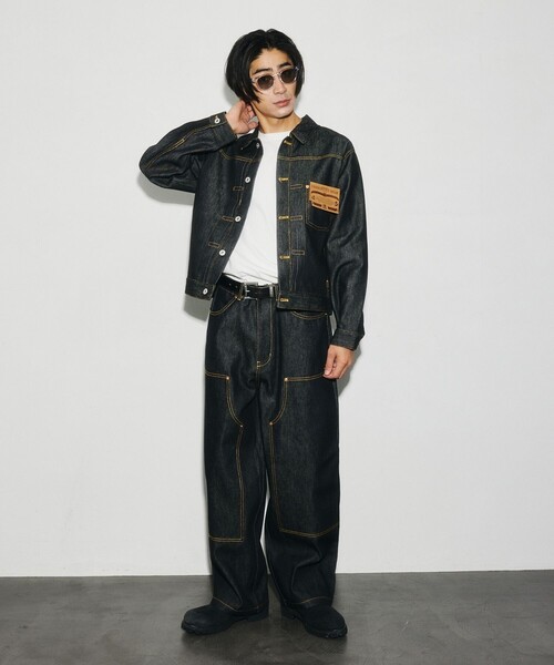 VISION STREET WEAR(ヴィジョンストリートウェア)の「VISION STREET WEAR/ヴィジョンストリートウェアー 限定展開 Rigid Denim JKT / リジットデニムジャケット(デニムジャケット・メンズ・ブラック/インディゴブルー・X-LARGE/LARGE/MEDIUM)」の15枚目の写真
