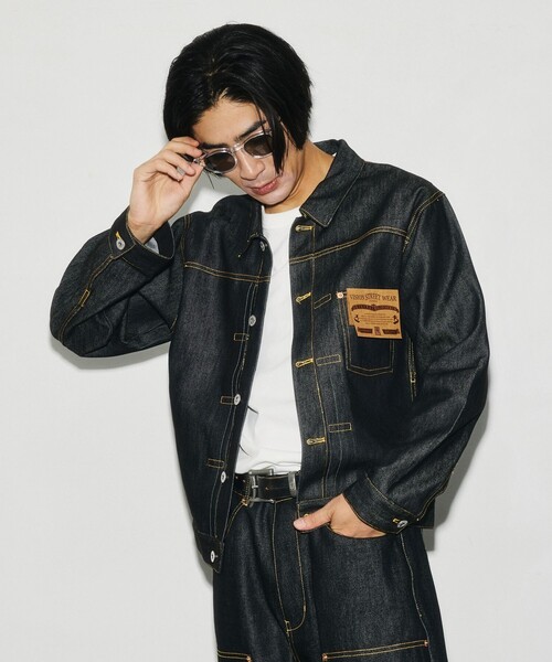 VISION STREET WEAR(ヴィジョンストリートウェア)の「VISION STREET WEAR/ヴィジョンストリートウェアー 限定展開 Rigid Denim JKT / リジットデニムジャケット(デニムジャケット・メンズ・ブラック/インディゴブルー・X-LARGE/LARGE/MEDIUM)」の18枚目の写真
