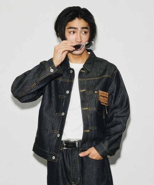 VISION STREET WEAR(ヴィジョンストリートウェア)の「VISION STREET WEAR/ヴィジョンストリートウェアー 限定展開 Rigid Denim JKT / リジットデニムジャケット(デニムジャケット・メンズ・ブラック/インディゴブルー・X-LARGE/LARGE/MEDIUM)」の20枚目の写真