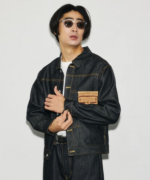 VISION STREET WEAR(ヴィジョンストリートウェア)の「VISION STREET WEAR/ヴィジョンストリートウェアー 限定展開 Rigid Denim JKT / リジットデニムジャケット(デニムジャケット・メンズ・ブラック/インディゴブルー・X-LARGE/LARGE/MEDIUM)」の21枚目の写真