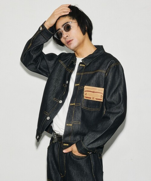 VISION STREET WEAR(ヴィジョンストリートウェア)の「VISION STREET WEAR/ヴィジョンストリートウェアー 限定展開 Rigid Denim JKT / リジットデニムジャケット(デニムジャケット・メンズ・ブラック/インディゴブルー・X-LARGE/LARGE/MEDIUM)」の22枚目の写真