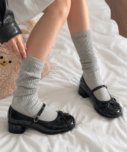 Miniministore(ミニミニストア)の「メリージェーンパンプス リボンローファー(ローファー・レディース・シルバー/ブラック・22.5cm/23.5cm/23.0cm/24.5cm/24.0cm)」の3枚目の写真