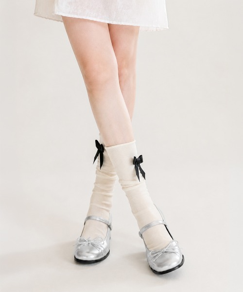 Miniministore(ミニミニストア)の「メリージェーンパンプス リボンローファー(ローファー・レディース・シルバー/ブラック・22.5cm/23.5cm/23.0cm/24.5cm/24.0cm)」の12枚目の写真