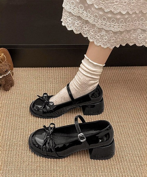 Miniministore(ミニミニストア)の「メリージェーンパンプス リボンローファー(ローファー・レディース・シルバー/ブラック・22.5cm/23.5cm/23.0cm/24.5cm/24.0cm)」の15枚目の写真
