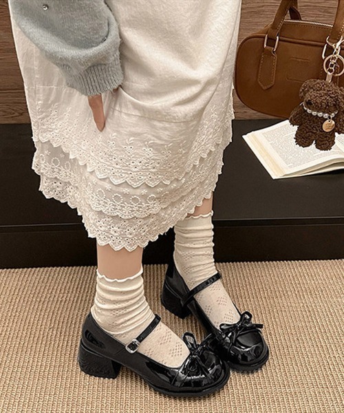 Miniministore(ミニミニストア)の「メリージェーンパンプス リボンローファー(ローファー・レディース・シルバー/ブラック・22.5cm/23.5cm/23.0cm/24.5cm/24.0cm)」の16枚目の写真