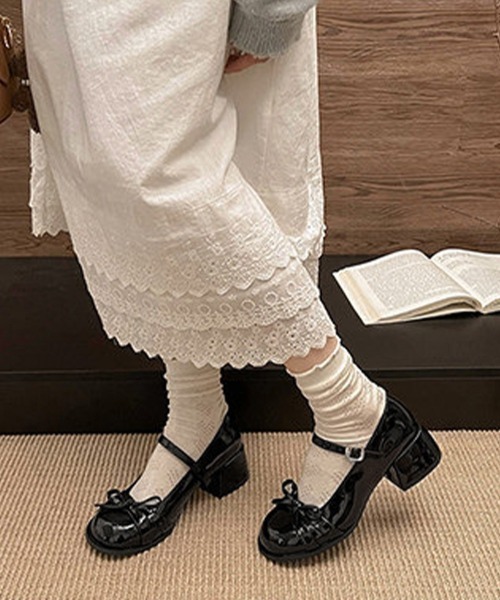 Miniministore(ミニミニストア)の「メリージェーンパンプス リボンローファー(ローファー・レディース・シルバー/ブラック・22.5cm/23.5cm/23.0cm/24.5cm/24.0cm)」の18枚目の写真