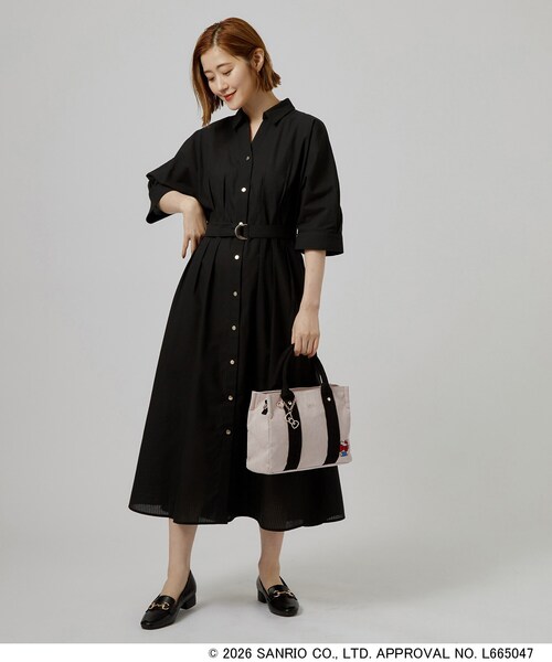 sanrio（サンリオ）の「【Lee別注×ハローキティ】スクエア2wayトート（トートバッグ・レディース・ブラック系/ベージュ系その他3/アイボリー/ブラック・00）」の12枚目の写真