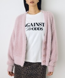 【着丈バリエ】モヘヤライクニットカーディガン 秋服 冬服 ショート丈 ミドル丈 お尻が隠れる ニットトップス