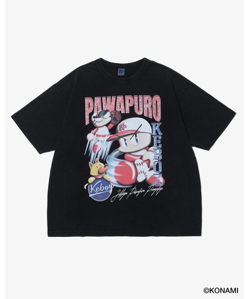 KEBOZ(ケボズ)の「PAWAPURO × KEBOZ WASHED S/S TEE(Tシャツ/カットソー・メンズ・ブラック・S/M/L/XL)」の1枚目の写真