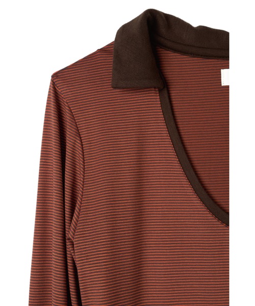 Knuth Marf(クヌースマーフ)の「u-neck slim top(Tシャツ/カットソー・レディース・ブラック/オレンジ/チャコール・FREE)」の5枚目の写真