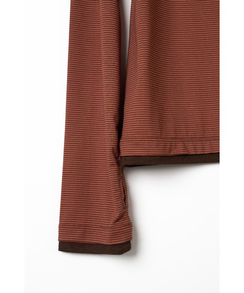 Knuth Marf(クヌースマーフ)の「u-neck slim top(Tシャツ/カットソー・レディース・ブラック/オレンジ/チャコール・FREE)」の6枚目の写真