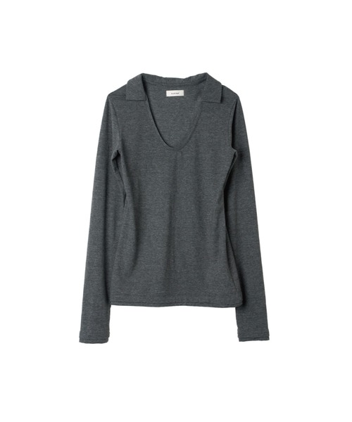 Knuth Marf(クヌースマーフ)の「u-neck slim top(Tシャツ/カットソー・レディース・ブラック/オレンジ/チャコール・FREE)」の16枚目の写真