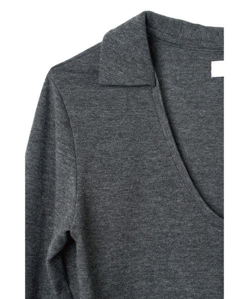 Knuth Marf(クヌースマーフ)の「u-neck slim top(Tシャツ/カットソー・レディース・ブラック/オレンジ/チャコール・FREE)」の17枚目の写真